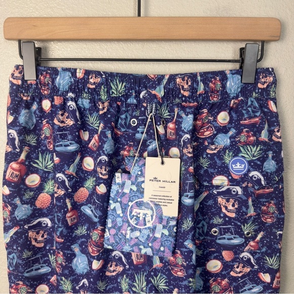 Peter Millar NWT Men’s Ship Faced Pirate Swim Trunks - Picture 9 of 10